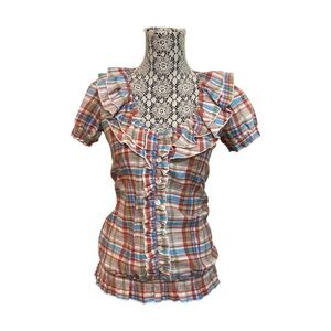 Desert Rose Farmers Daughter Gingham Top